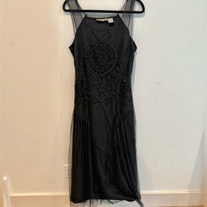 Kersh Black Midi Maxi Dress Womens Medium Whimsi Goth Witchy Cosplay Wicked